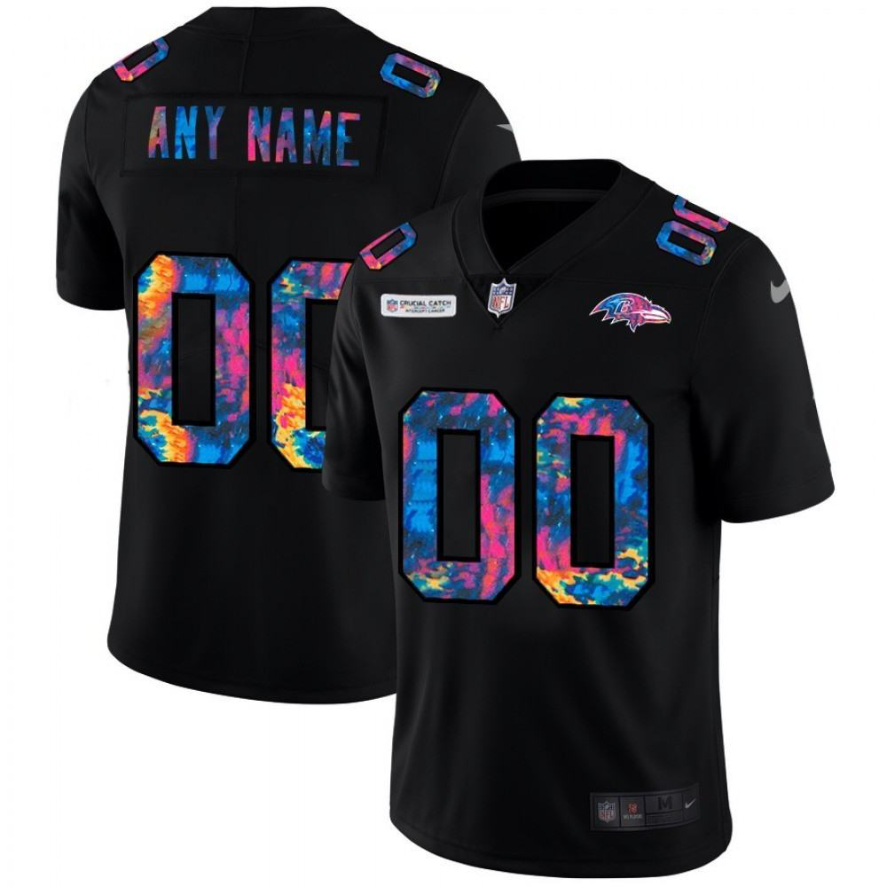 Baltimore Ravens Nike NFL 2020 Crucial Catch Limited Edition Custom Jersey - Black-Profan Arena